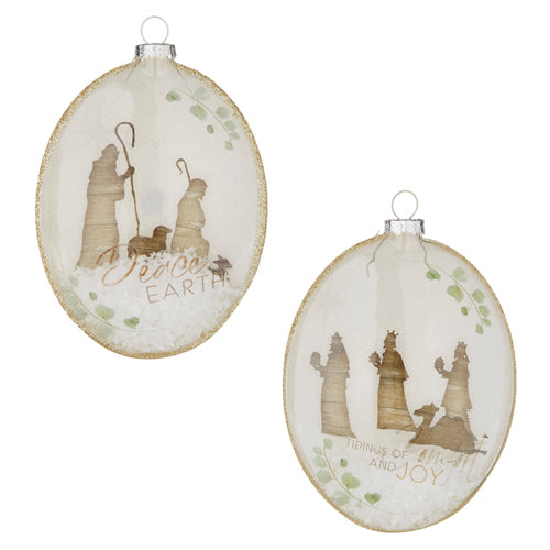 5" Christmas Wishes Oval Ornament