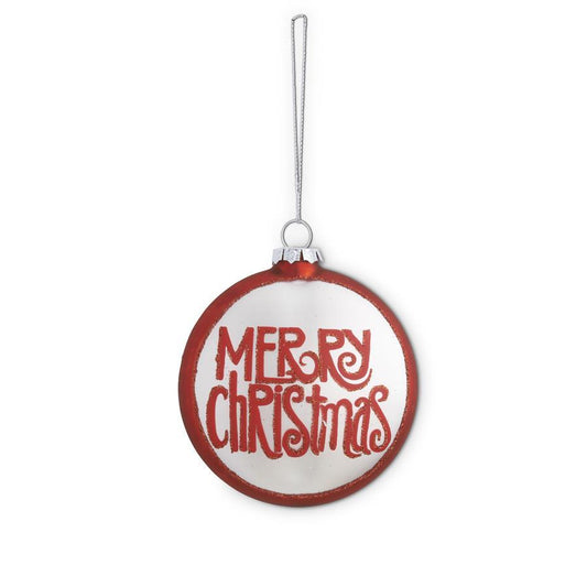 Round Merry Christmas Ornament