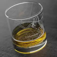 Columbia SC Map Whiskey Glass
