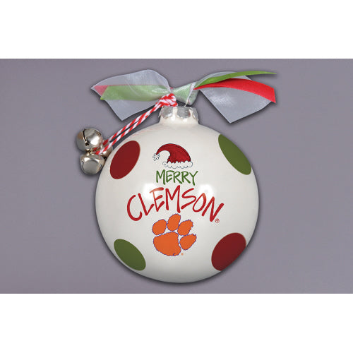 Clemson Santa Hat Ornament