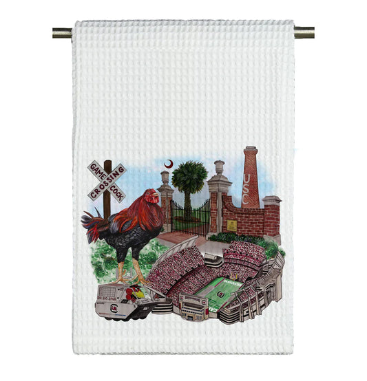 USC Watercolor Tea Towel
