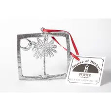 Pewter Ornament SC State Flag