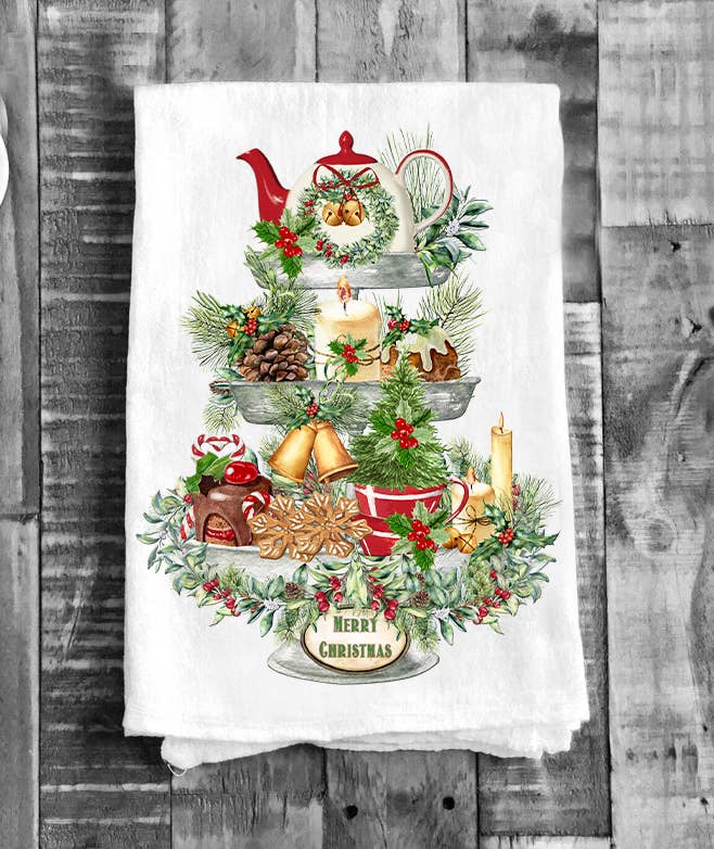 Flour Sack Tea Towel Christmas