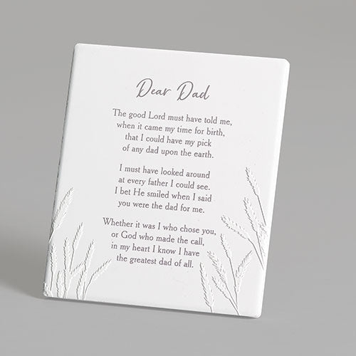 6" Dad Wall Plaque with Easel